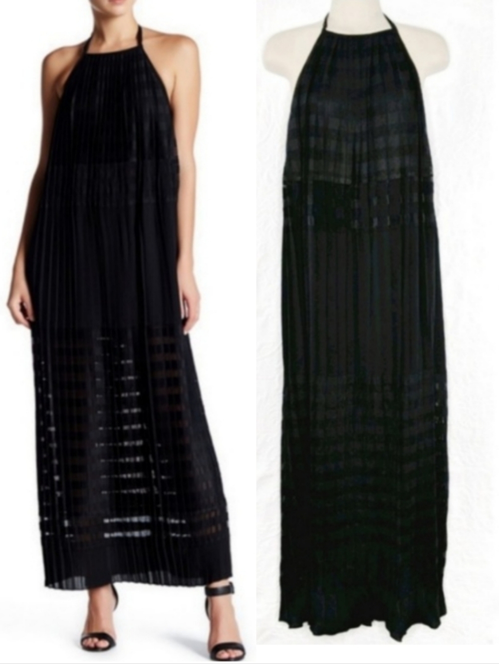 ENDLESS ROSE Pleated Halter Maxi Dress NWT Sz M